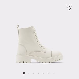 Aldo Reilly White Combat Boots W 7